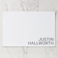 Nombre negro moderno en blanco