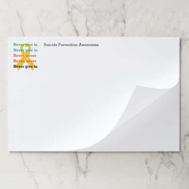 Bloc De Hojas NUNCA ENTRAR | Churchill | Prevención del suicidio (Plegada)