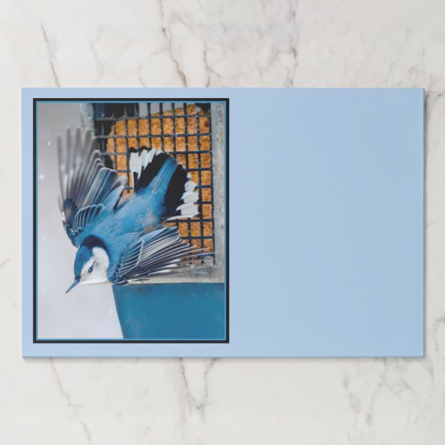 Bloc De Hojas Nuthatch blanco en nieve - foto original (Anverso)