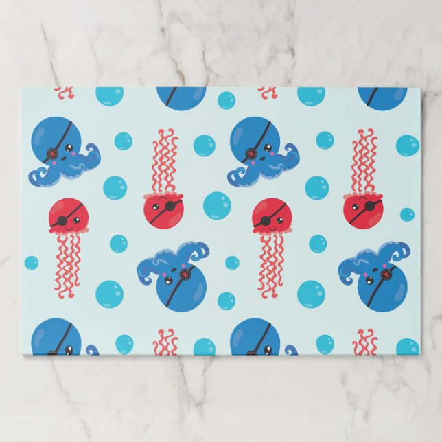 Bloc De Hojas Octopus pirata, medusas piratas, animales marinos (Anverso)