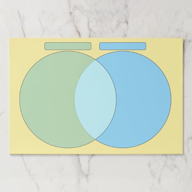 Bloc De Hojas Oficina de diagrama de Venn o escuela (Anverso)