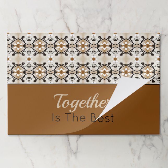 Bloc De Hojas Oro Elegante Y Negro (Plegada)