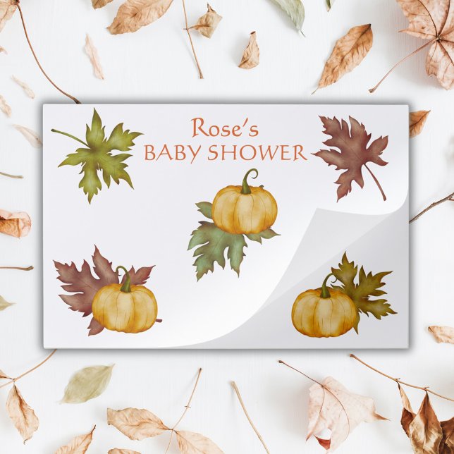 Bloc De Hojas Otoño Foliage Pumpkin Baby Shower Placemats (Subido por el creador)