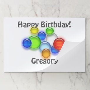 Bloc De Hojas Pabellón de Placemat - Burbujas coloreadas de cump