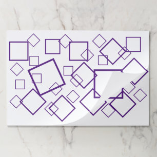 Bloc De Hojas Pad de Placemat - Brotes cuadrados en morado