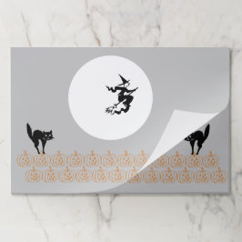 Bloc De Hojas Pad de Placemat - Escena de Halloween