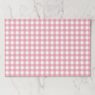 Bloc De Hojas Papel de cumpleaños de la granja de gingham rosa