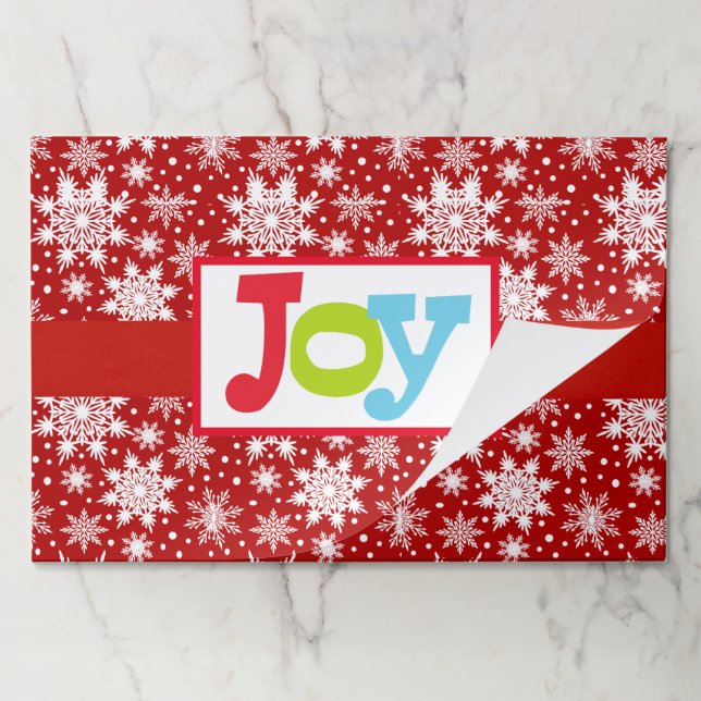 Bloc De Hojas Papel de papel de Alegría de Nieves Rojo y Blanco (Plegada)