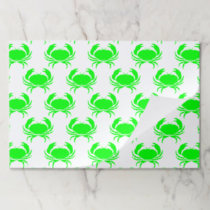 Bloc De Hojas Papel de papel de cangrejos verdes de neón diverti
