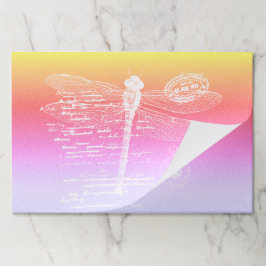 Bloc De Hojas Papel de papel de la libélula gradiente del pasto