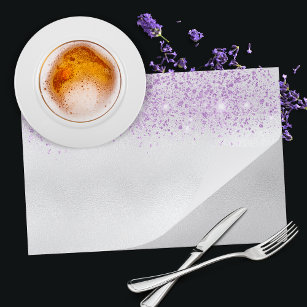 Bloc De Hojas Papel de papel fiesta de polvo de purpurina púrpur