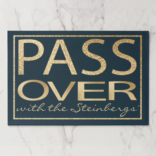 Bloc De Hojas Passover Tearaway Placemat Passover Classic Gold (Anverso)