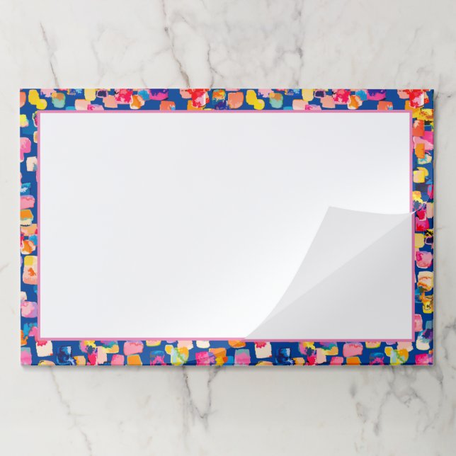 Bloc De Hojas Patrón cuadrado abstracto brillante (Plegada)