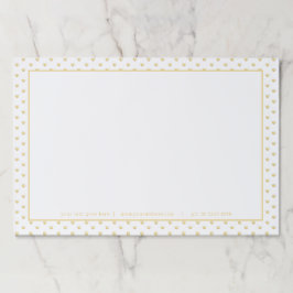 Bloc De Hojas Patrón de Corazón de Oro de Reina de Corazón