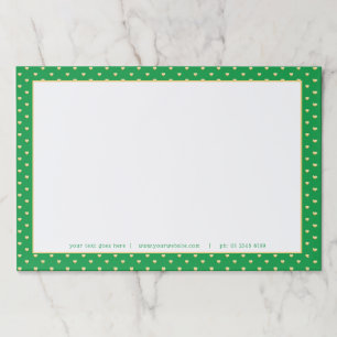 Bloc De Hojas Patrón de Corazón de Oro de Reina de Corazón