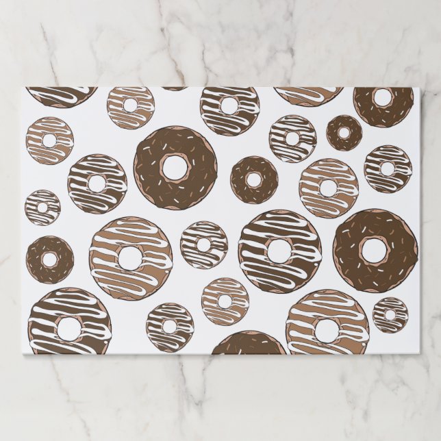 Bloc De Hojas Patrón de donut, donuts de chocolate, donuts de ca (Anverso)