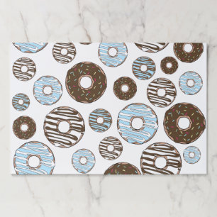 Bloc De Hojas Patrón De Donuts, Donuts Azules, Donuts Marrones