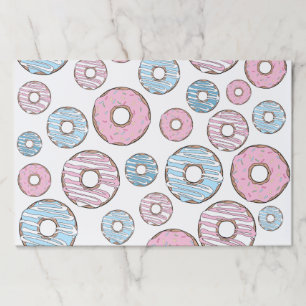 Bloc De Hojas Patrón De Donuts, Donuts Rosados, Donuts Azules