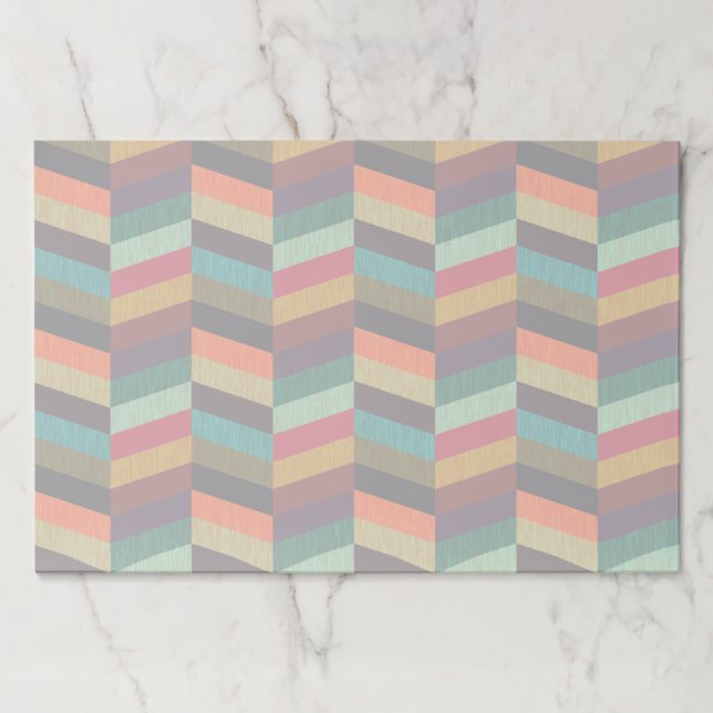 Bloc De Hojas Patrón de hueso de arenque multicolor (Anverso)