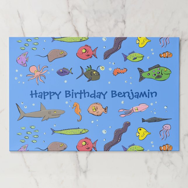 Bloc De Hojas Patrón de ilustración de dibujos animados de diver (Anverso)