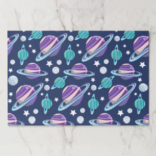 Bloc De Hojas Patrón espacial, planetas, estrellas, galaxia, cos