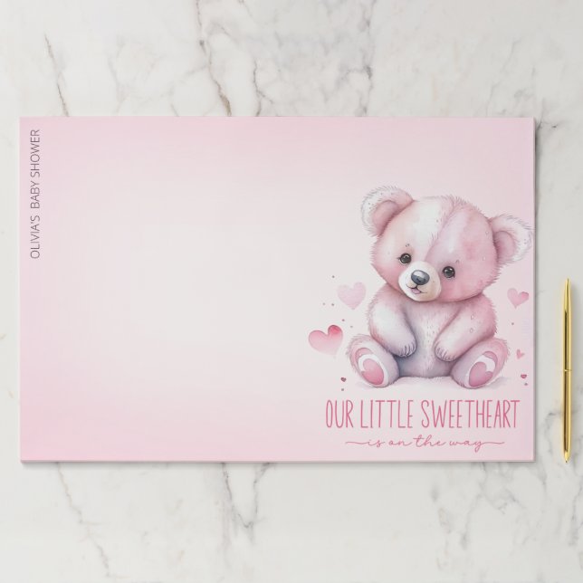 Bloc De Hojas Pequeño dulce acuarela de Baby Shower (In situ)