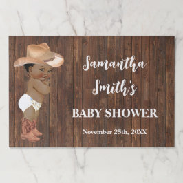 Bloc De Hojas Pequeño taxista Baby Shower de cowboy