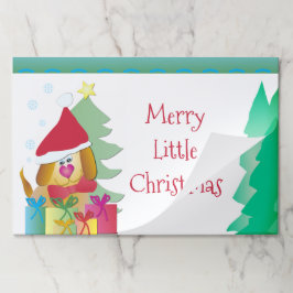 Bloc De Hojas Pequeño y lindo perro Navidad de papel