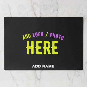 BLOC DE HOJAS PERSONALIZABLE MODERNO ESTILO NEGRO VERIFICADO MAR