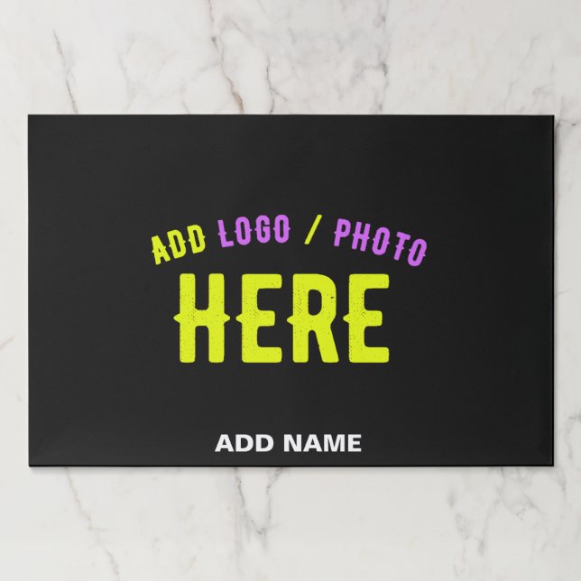 BLOC DE HOJAS PERSONALIZABLE MODERNO ESTILO NEGRO VERIFICADO MAR (Anverso)