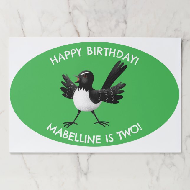 Bloc De Hojas Personalizado australiano Willie Wagtail (Anverso)