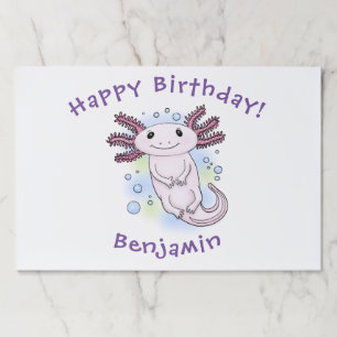 Bloc De Hojas Personalizado axolotópico rosa adorable