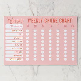 Bloc De Hojas Personalizado Colores Lista de comprobación de grá