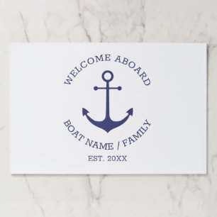 Bloc De Hojas Personalizado de anclaje Náutico Nombre del bote C