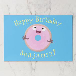 Bloc De Hojas Personalizado de donut rosa alegre y brillante