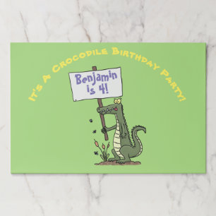 Bloc De Hojas Personalizado de humor de cocodrilo verde gracioso