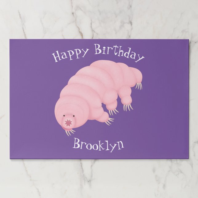 Bloc De Hojas Personalizado de oso de agua tardígrado rosa y sua (Anverso)