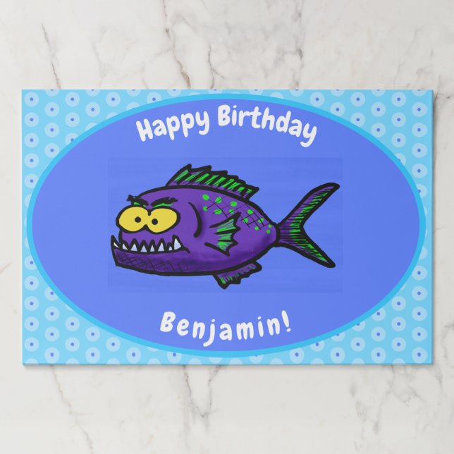 Bloc De Hojas Personalizado de pescado piraña (Anverso)