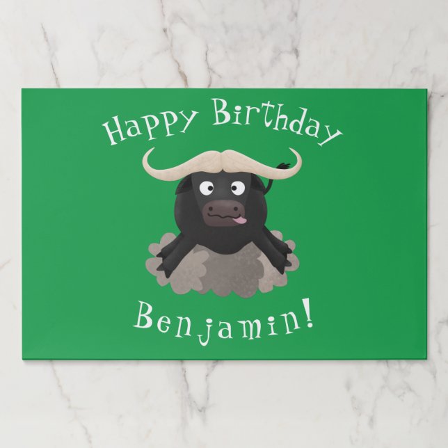 Bloc De Hojas Personalizado divertida de búfalo de agua corrient (Anverso)