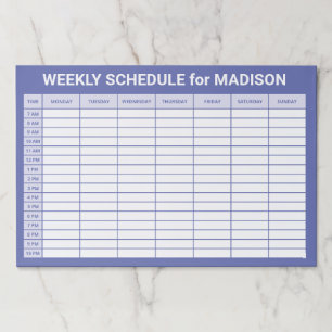 Bloc De Hojas Personalizado Title Weekly Planner