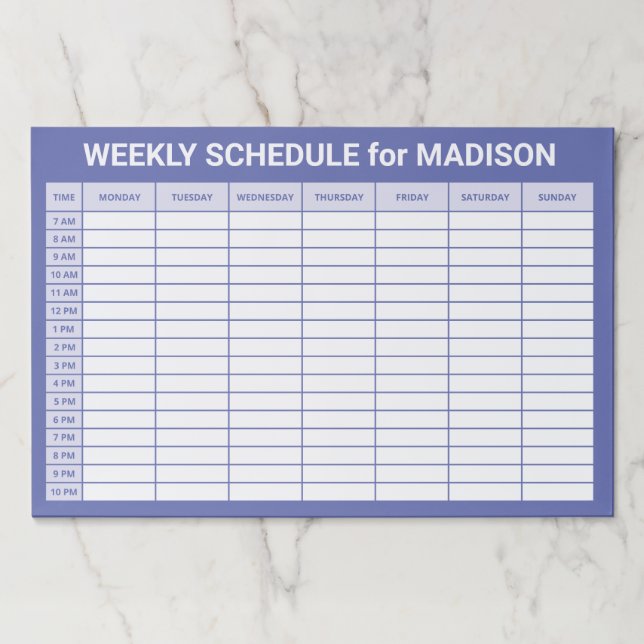 Bloc De Hojas Personalizado Title Weekly Planner (Anverso)