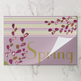 Bloc De Hojas Pinks Mauve Paper Placemats