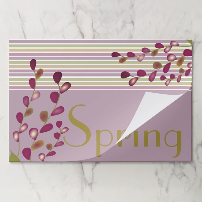 Bloc De Hojas Pinks Mauve Paper Placemats (Plegada)