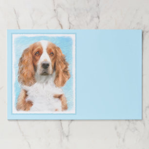 Bloc De Hojas Pintado español de Springer galesa - Arte de perro