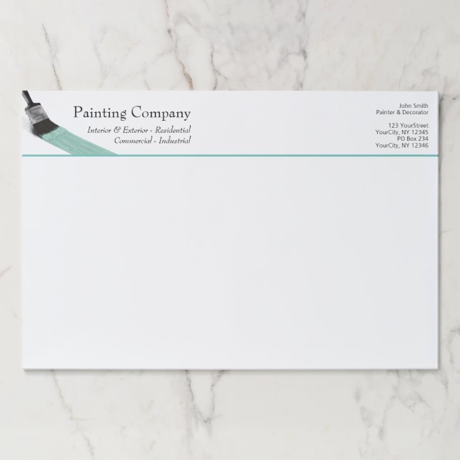 Bloc De Hojas Pintura de la empresa de servicios de pintores Bru (Anverso)