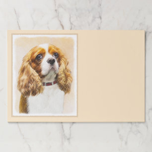 Bloc De Hojas Pintura original de Cavalier King Charles Spaniel