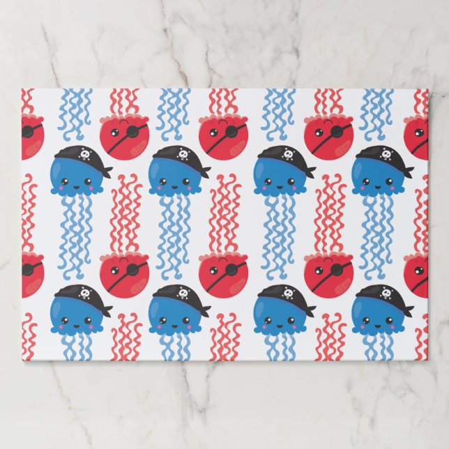 Bloc De Hojas Pirate Jellyfish, Patrón de medusas, animales mari (Anverso)