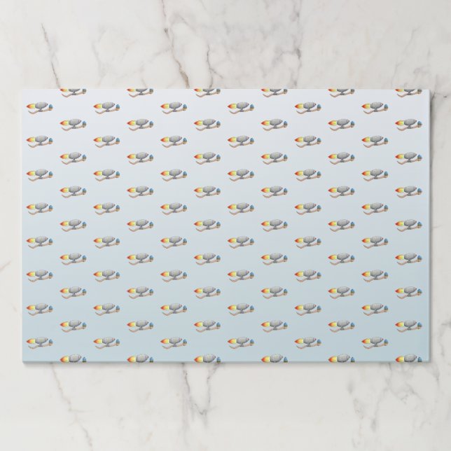 Bloc De Hojas Placas de papel de gusano de cohetes (Anverso)