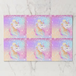 Bloc De Hojas Placas de papel de Unicornio, Fiesta mágico