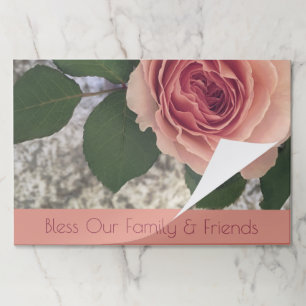 Bloc De Hojas Placas De Papel Rosa De Jardín Rosado Y Coral